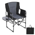 Oversized Camping Directors Chair, Portable Folding Lawn Chairs for Adults Heavy Duty with Side Table, Outdoor Foldable Camp Cha