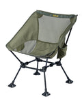 iClimb Ultralight Compact Camping Folding Beach Chair with Anti-Sinking Large Feet and Back Support Webbing (Green - Square Fram