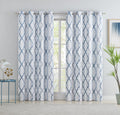 ugoutry Blue Grey Moroccan Full Blackout Curtains 95 Inch Length, Holiday Thermal Insulated Grommet Window Treatments for Living