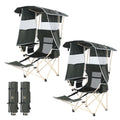 Nice C Chair with Canopy, Umbrella Chairs, Chair with Shades, Sports Chairs, w/Removable Footrest, Cooler Bag, Cup Holder for Ca