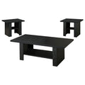 Coaster Home Furnishings - Rodez - Engineered Wood - 3-Piece Coffee Table Set with Storage, Lower Shelf, and Black Oak Finish - 