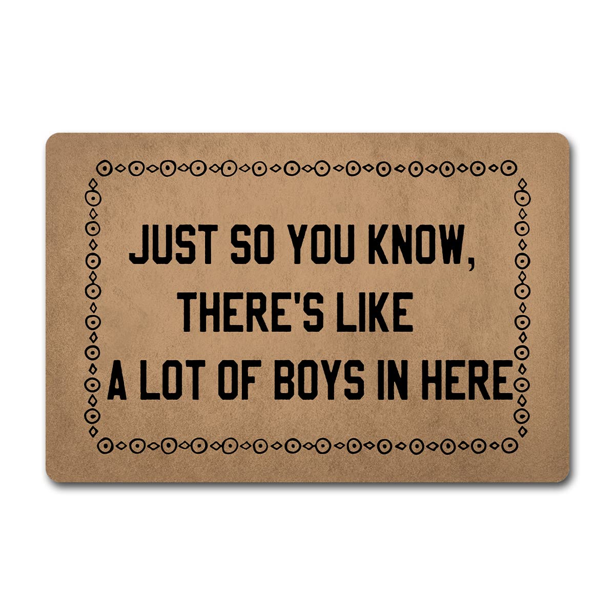 ZQH Mats Funny Welcome Door Mat Just So You Know Theres Like A Lot of Boys in Here Doormat Anti-Slip Mats Home Decor Welcome Ma