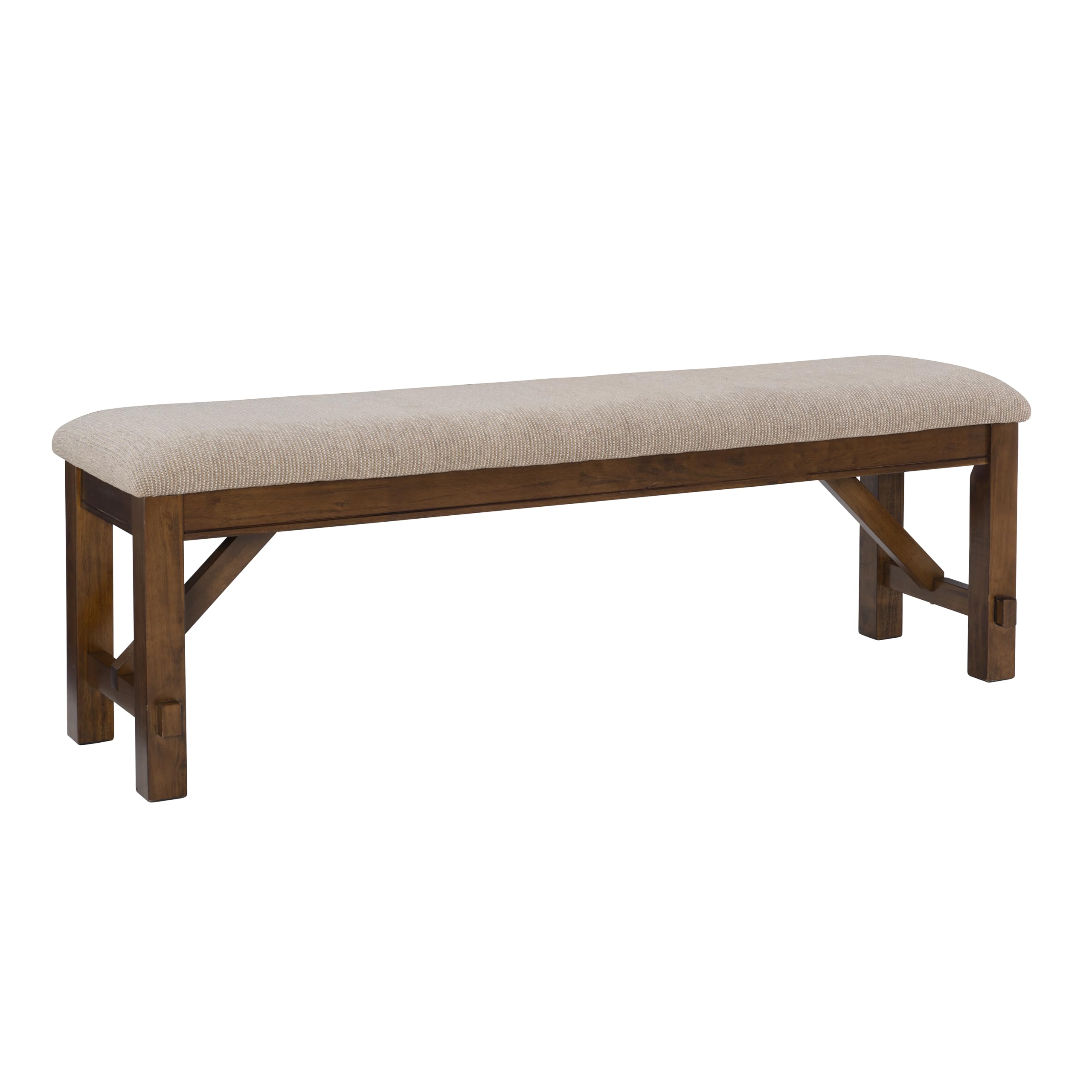 Powell Company Kraven Dining Bench, Hazelnut 60L x 16W x 20.25H
