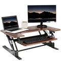 VIVO 36 inch Height Adjustable Stand Up Desk Converter, V Series, Quick Sit to Stand Tabletop Dual Monitor Riser Workstation, Da