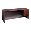 HON 10500 Series Single-Pedestal Credenza, Pedestal On Right, Mahogany