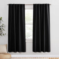 PONY DANCE Blackout Curtains 63 Long - Window Covering Panels Thermal Insulated Window Blinds Drapes Light Block Curtain Shades 