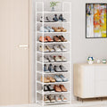 MUAHRCE 10-Tier Tall Shoe Rack for Closet, Entryway, Adjustable Sturdy Durable Shoe Shelf,Narrow Shoe Stand Organizer (18 W  10 