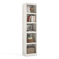 LINSY HOME 5-Shelf Bookcase, Narrow Bookshelves Floor Standing Display Storage Shelves 68 in Tall Bookcase Home Decor Furniture 