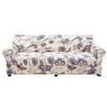 hyha Couch Cover, Floral Pattern, Stretch, Printed, 4 Pieces, Sofa Slipcovers, for 3 Separate Cushion Couch, Washable Furniture 