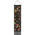 Tegeme Vintage Tapestry 52 x 13 Inch, Long Tapestry Vertical Wall Hanging Reference Illustrative Botanical Tapestry Tassel Tapes