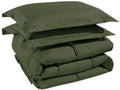 Chezmoi Collection 3-Piece Down Alternative Comforter Set (Queen, Cypress Green)
