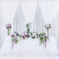 20 ft x 10 ft Wrinkle Free White Backdrop Curtain Panels, Polyester Photography Backdrop Drapes, Wedding Party Home Decoration S