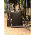 International Caravan Valencia Resin Wicker Porch Swing Chocolate