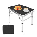 Camp Field Aluminum Folding Small Table, Adjustable Height Lightweight Portable Camping Table for Picnic Beach Outdoor Indoor (S