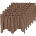 NCIETOWN Cafe Window Valances - Farmhouse Thermal Insulated Small Window Tiers for Kitchen Basement, Rod Pocket Scalloped Valanc