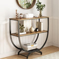 GILLAS 3 Tier Console Tables, 30 Height Entryway Table, Sofa Table Behind Couch, Industrial Entryway Furniture Entry Way TV Stan