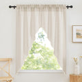 RYB HOME Curtain Tier and Swag Set, Privacy Sheer Curtains Window Treatment Drapes Light & Airy Voile Panels for Bedroom/Kitchen