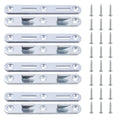 Antrader Wood Bed Rail Connecting Fittings, 5.1 Inch Zinc Round Bed Hook, Set of 4