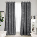 NICETOWN Blackout Curtains for Bedroom, Triangles Abstract Lines Geometric Pattern Energy Saving Thermal Insulated Grommet Black