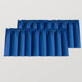 Mrs.Naturall Royal Blue Valances for Windows 2 Packs Room Darkening Thermal Insulated Light Blocking Valances Curtains for Boys 