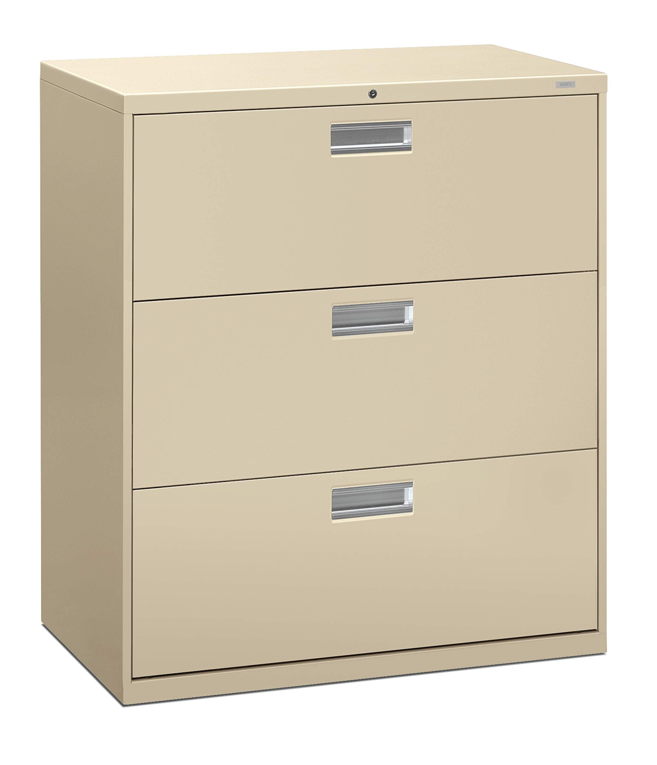 HON Brigade 600 Series Lateral File Cabinet 36 W, 3 Drawers, Putty (H683)