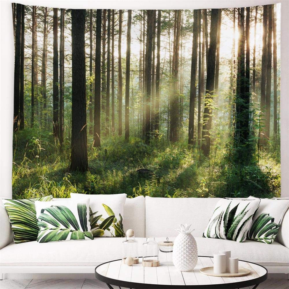 PROCIDA Forest Tree Tapestry Wall Hanging for Bedroom Living Room 60 W x 40 H