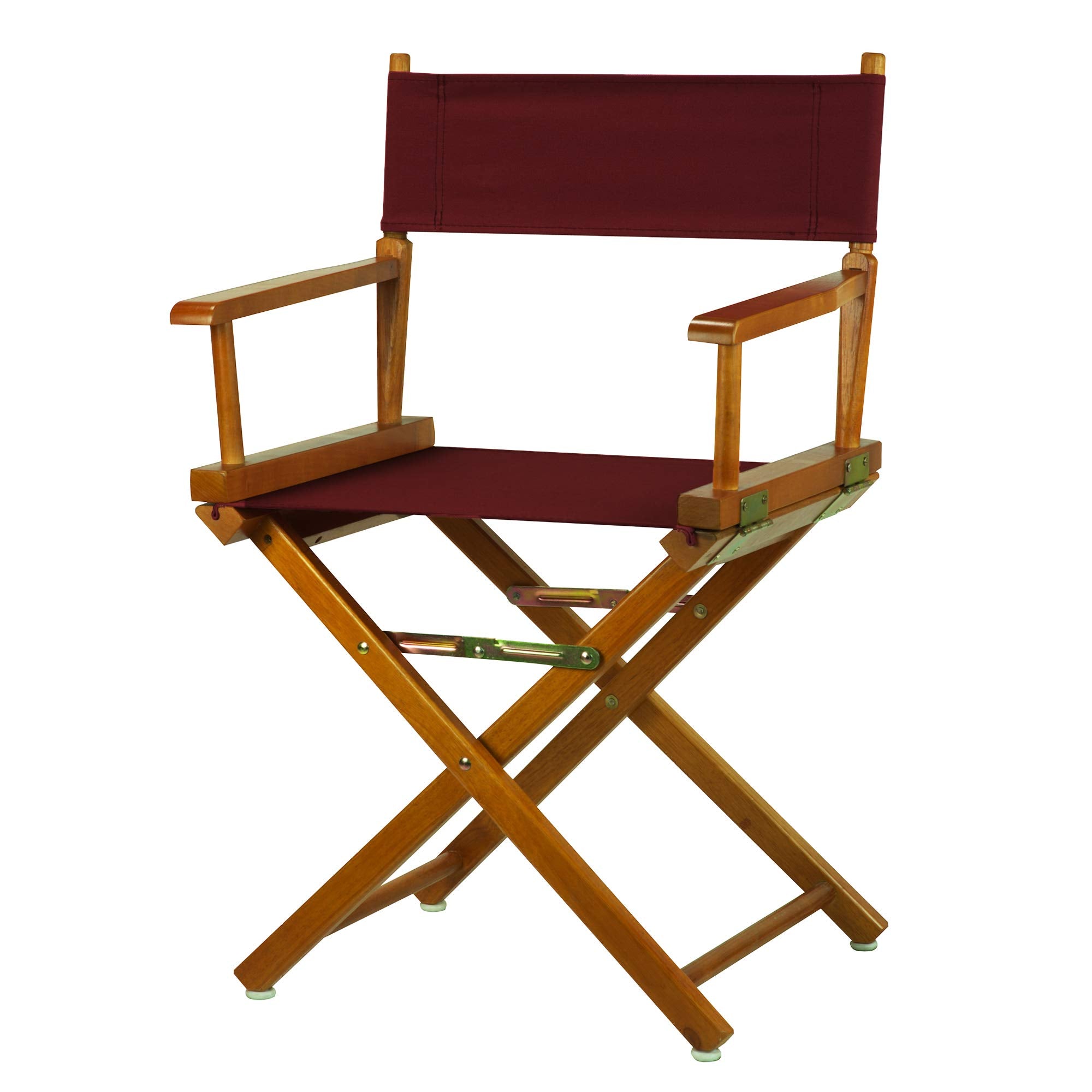 Casual Home 18 Directors Chair Honey Oak Frame with Burgundy Canvas
