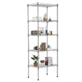 FDW 5 Tier Wire Shelving Adjustable Metal Shelves 17L x 12W x 48H NSF Pantry Shelves Storage Rack Shelving Units for Kitchen Gar