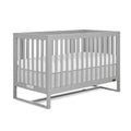 Dream On Me Arlo 5-in-1 Convertible Crib in Pebble Grey, JPMA Certified, 3 Mattress Height Settings, Non-Toxic Finish, Made of S