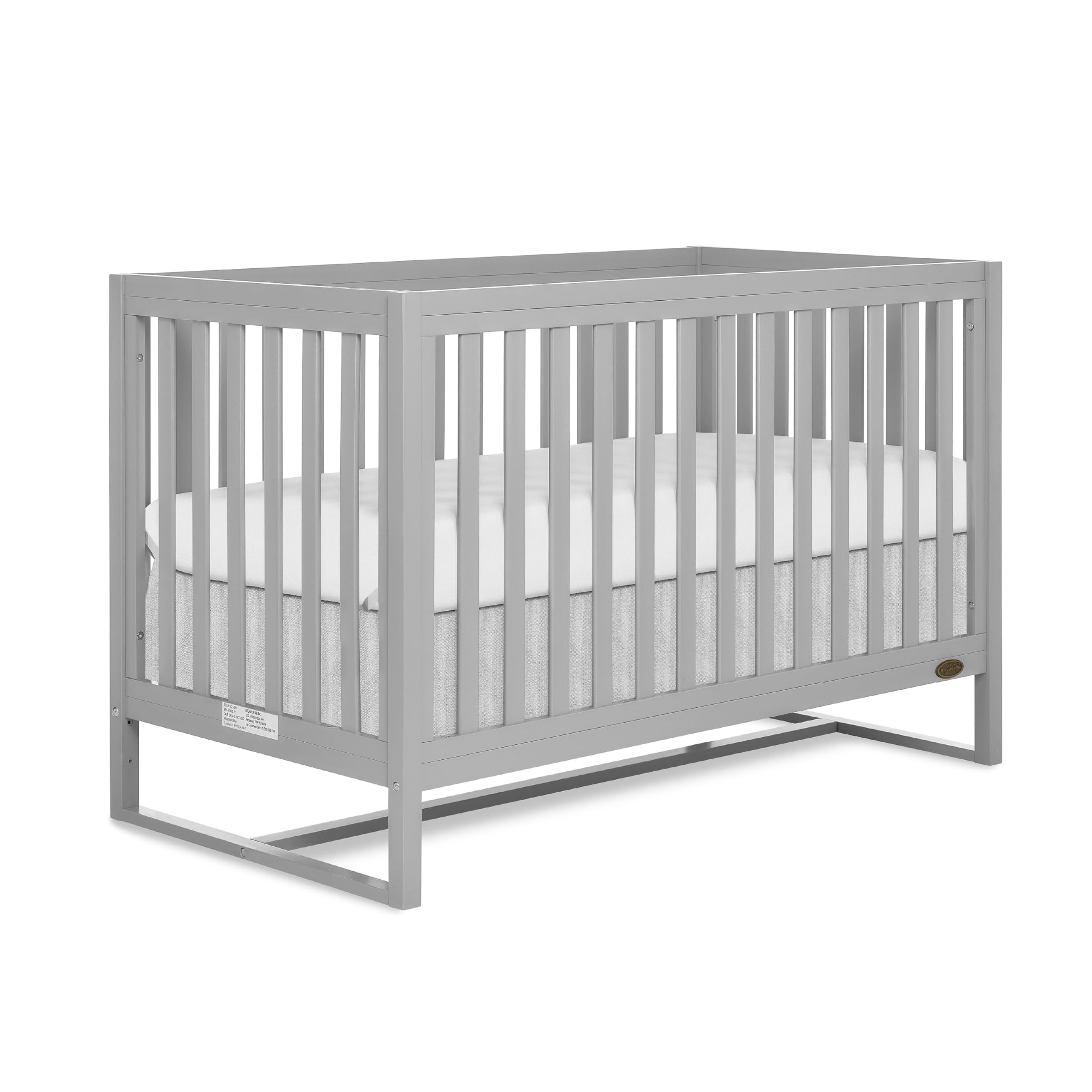 Dream On Me Arlo 5-in-1 Convertible Crib in Pebble Grey, JPMA Certified, 3 Mattress Height Settings, Non-Toxic Finish, Made of S