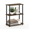 Furinno Turn-N-Tube 3-Tier Compact Multipurpose Shelf Display Rack, Columbia Walnut/Black