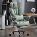 Efomao Desk Office Chair 400LBS,Big and Tall PU Leather Computer Chair, Executive Office Chair with Leg Rest and Lumbar Support,