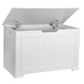 LEMY Storage Chest/Bench, 30 Inches Wooden Toy Organizer with 2 Safety Hinges, Storage Box for Entryway, Bedroom, Living Room, W