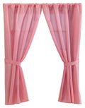Carnation Home Fashions Fabric Bathroom Window Curtain, Rose, 36 x 54