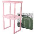 Locker Shelf Adjustable Height and Width, Pink Locker Organizer for Work, Locker Shelves for School Locker, Stack-able Locker St