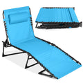 Best Choice Products Patio Chaise Lounge Chair, Portable Outdoor Folding Recliner for Lawn, w/ 8 Positions, Handles, 300lb Capac