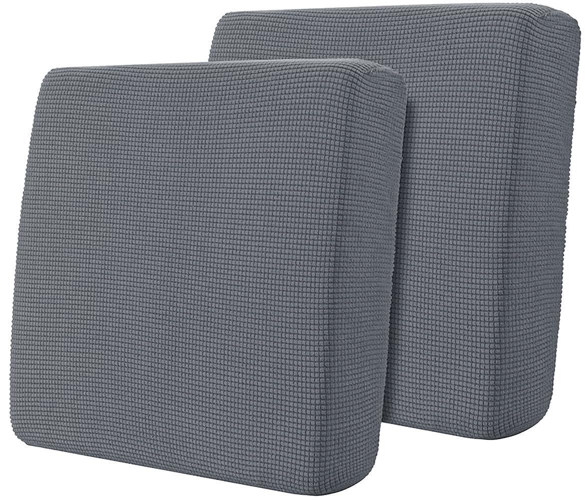 Hokway Stretch Individual Couch Cushion Slipcovers Reversible Cushion Protector Slipcovers Sofa Cushion Protector Covers(Lightgr