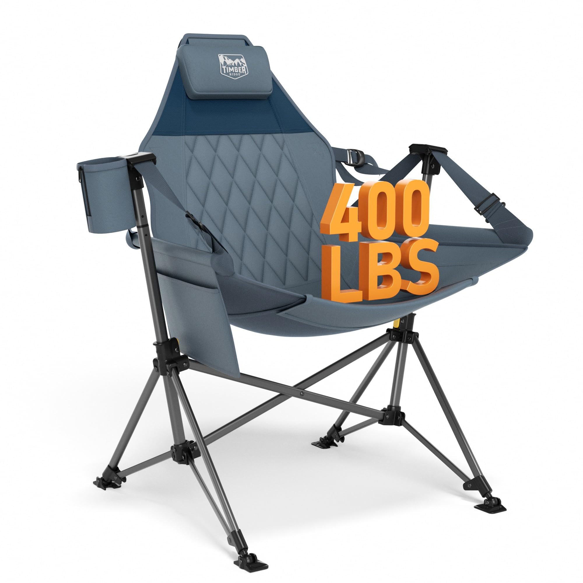 TIMBER RIDGE Hammock Camping Chair, Oversized Swinging Hammock Chair with Adjustable Back and Seat for Outdoor Lawn, Sports, Sup