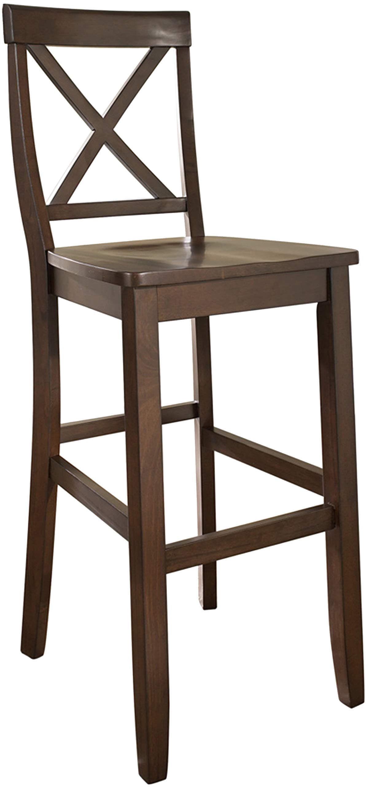 Crosley Furniture X-Back Bar Stool (Set of 2), 30-inch, Vintage Mahogany