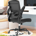 Office Chair, Comfy Desk Chair with Adjustable Lumbar Support, High Back Mesh Ergonomic Computer Chair with Flip-up Armrests-BIF