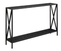 Convenience Concepts Tucson Console Table 47.25 - Modern Sofa Table with Storage Shelf, Entryway Hall Table for Living Room, Bla