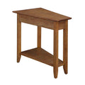 Convenience Concepts American Heritage Wedge End Table 24 - Classic Living Room Table with Storage Shelf, Side Table for Family 