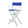 Casual Home Directors Chair ,White Frame/Royal Blue Canvas,30 - Bar Height