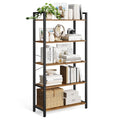 VASAGLE 5-Tier Bookshelf, Bookcase with Steel Frame, Book Shelf for Living Room, Home Office, Study, 11.8 x 31.5 x 60.2 Inches, 
