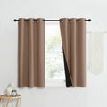 NICETOWN Warm Curtains for Winter, Complete Blackout Shades for Large Window Door, 100% Blackout Curtain Panels with Black Lined
