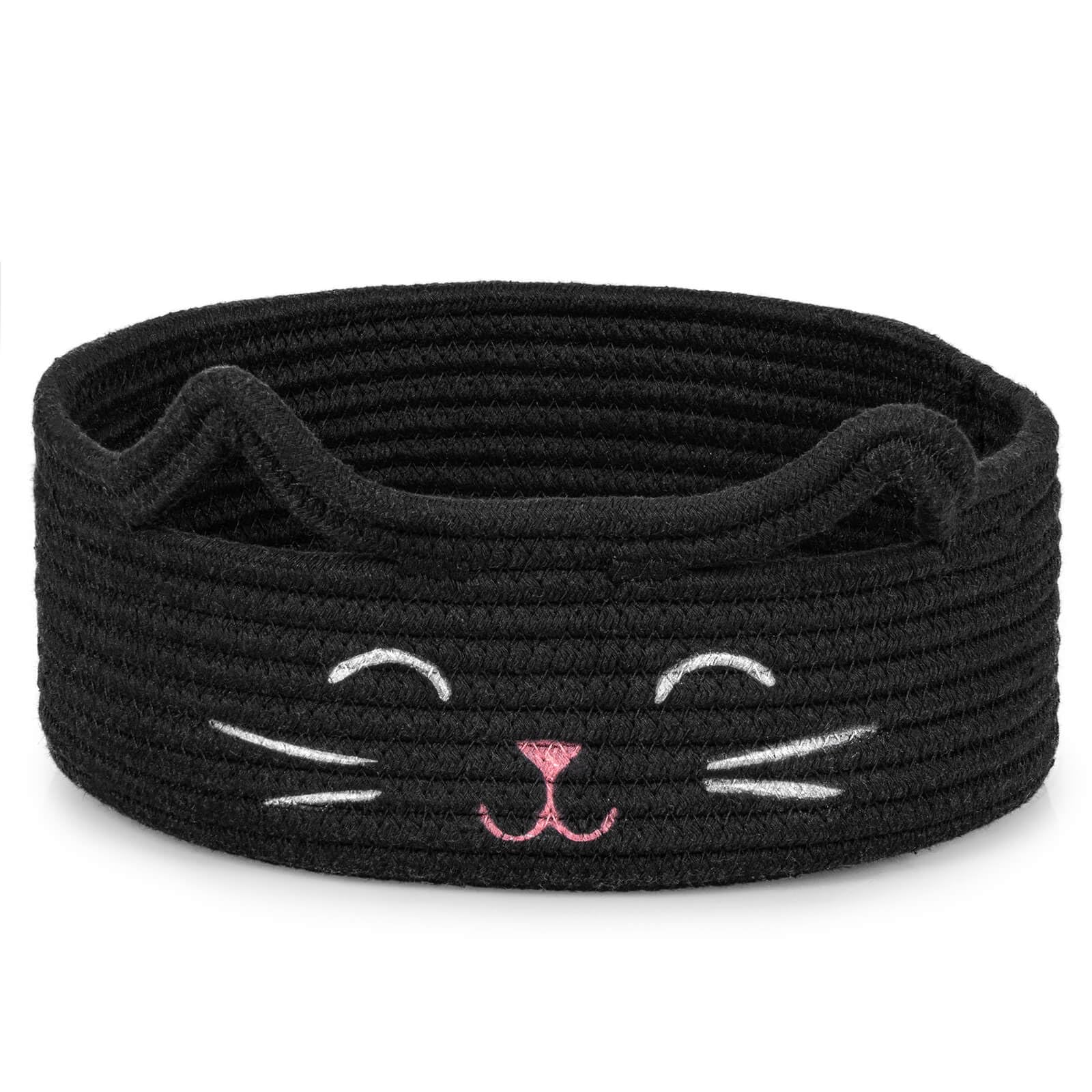 ZLG Small Cat Storage - Cute Rope Basket for Dog Toy, 9.8 x 4 inches