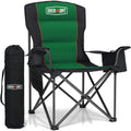 Overmont Oversized Folding Camping Chair - 450lbs Support with Padded Cushion Cooler Pockets - Heavy Duty Collapsible Chairs for