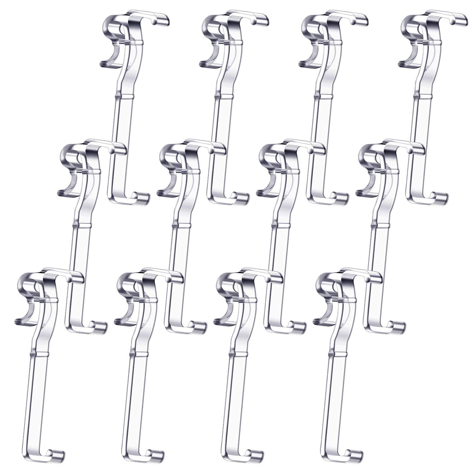 2.5 Inch Valance Clips Window Blind Clips Clear Plastic Valance Retainer Clips Hidden Valance Clips for Horizontal Blind Valance