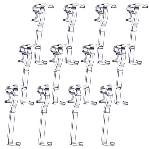 2.5 Inch Valance Clips Window Blind Clips Clear Plastic Valance Retainer Clips Hidden Valance Clips for Horizontal Blind Valance