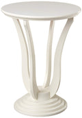 Frenchi Furniture Table, L 19.70 inch x W 19.70 inch x H 25.80 inch, White